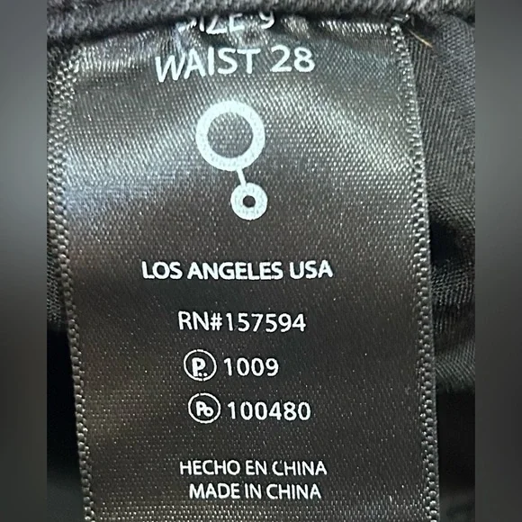 Insane Gene LA Women High Rise Flare Jeans sz 9/28 Black Raw Hem Boho Festival - Picture 8 of 9